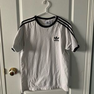 ADIDAS - white striped tee